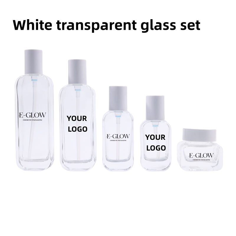 Luxury Skincare Containers - 【Logo individuell gestaltbar】1 Stück luxuriöse, durchsichtige