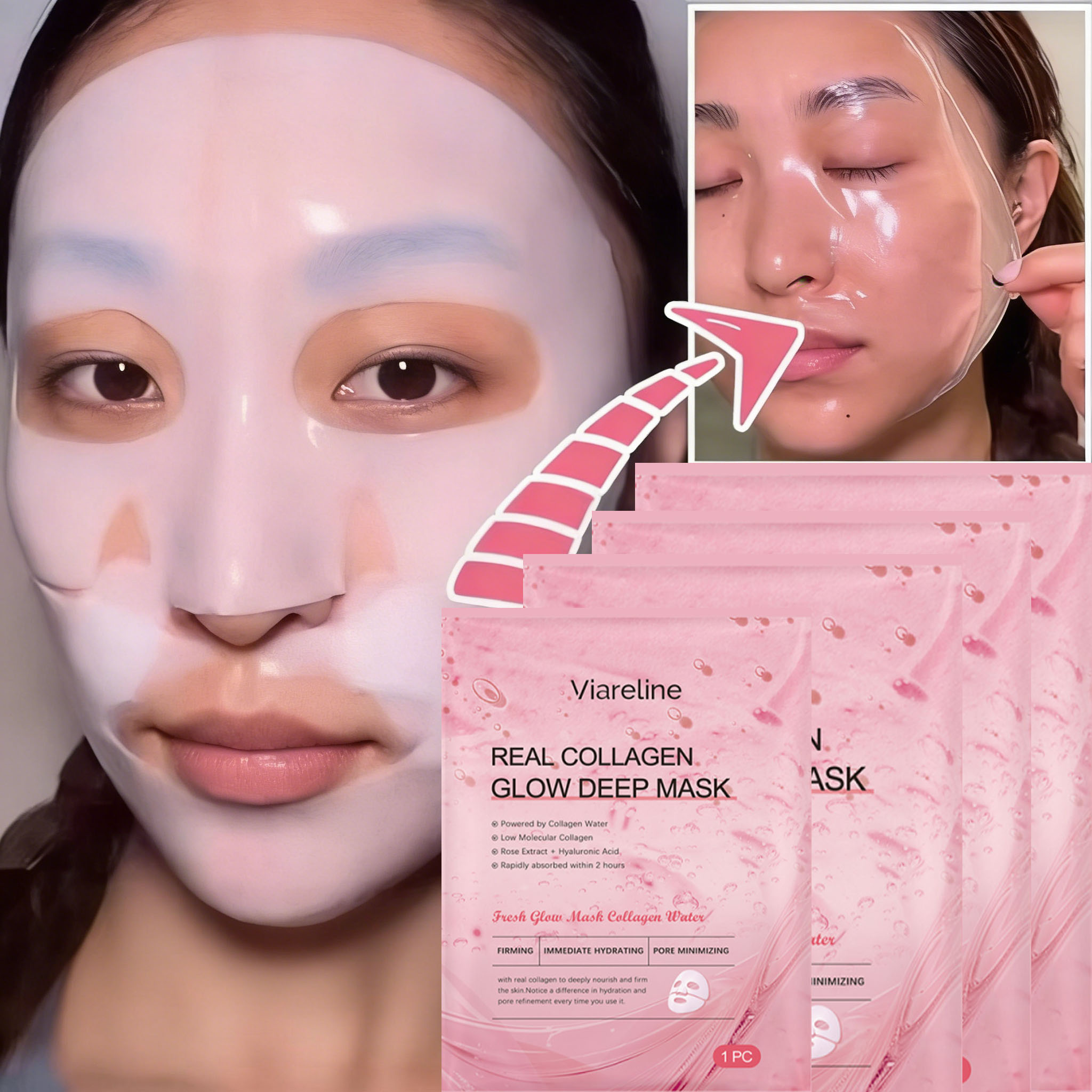 Luxury Skincare Brands - Kollagen-Nachtmaske mit Lachs-DNA PDRN für glänzende