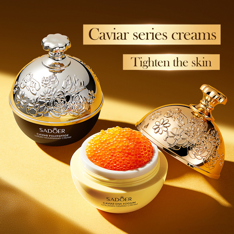 Luxury Skincare & Spa Photos - Luxuriöse Kaviar-Essenz-Creme zur Entfernung von Falten,