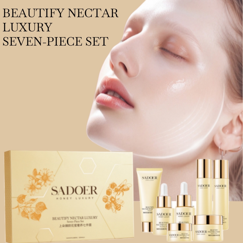 Luxury Skincare Gift Box - Sadoer Zhenyan Blütennektar Luxuriöses Hautpflege-Set, Sieben-Teiliges